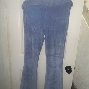 Aerie Blue Corduroy Flare Pants
